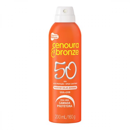 Protetor Solar Aerossol Cenoura & Bronze Fps50 200ml