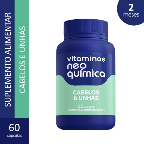 Vitamina Neo Química Cabelos e Unhas - 60 Cápsulas