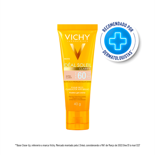 Protetor solar Vichy Idéal Soleil Clarify FPS 60 Clareador cor extra clara