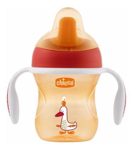 Copo Training Cup 200 Ml Chicco 6m+ Pato Laranja