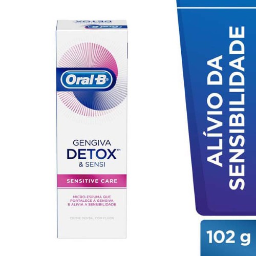 Creme Dental Oral-B Gengiva Detox Sensitive Care 102g