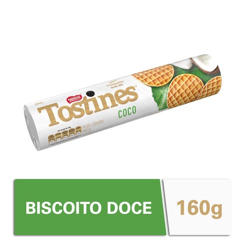 Biscoito Tostines Sabor Coco 160g