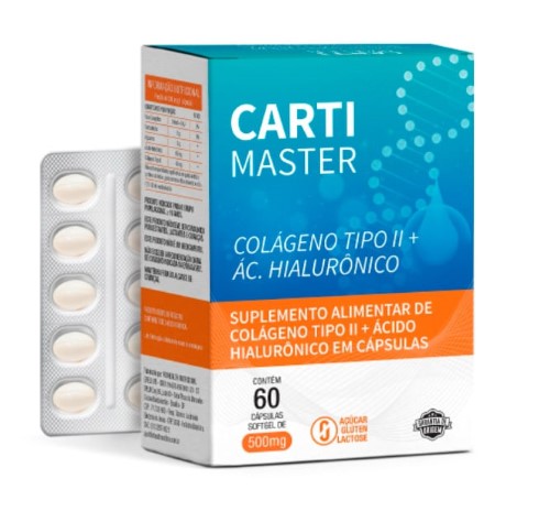 Carti Master Colágeno Tipo II + Ácido Hialurônico 60 Cápsulas