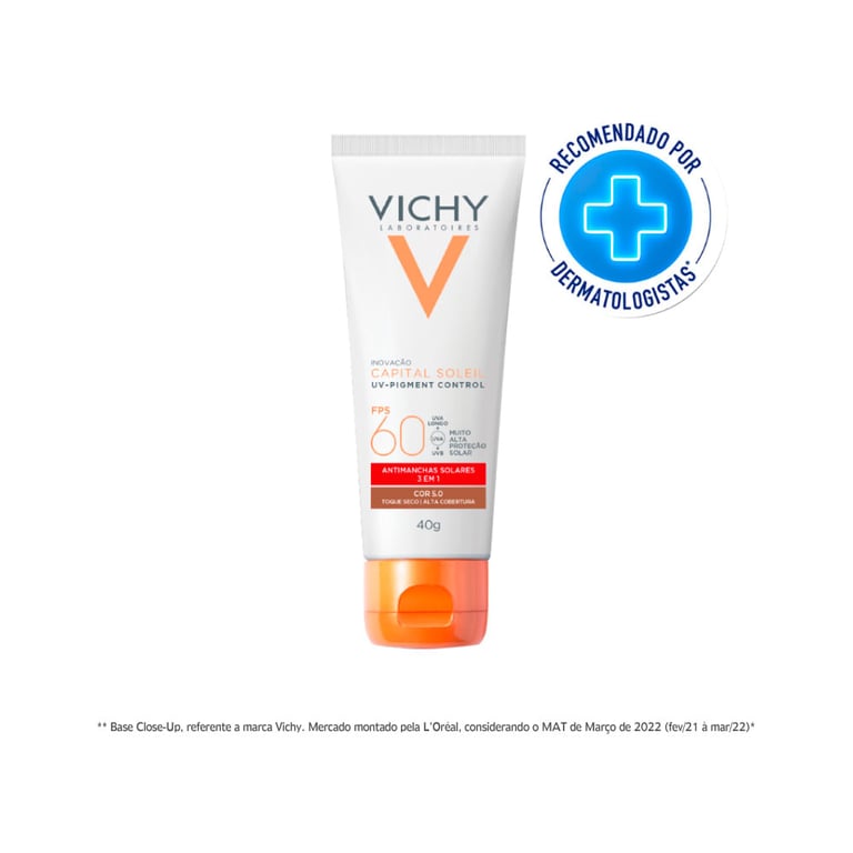 Protetor Solar Facial Vichy Uv Pigment Control Cor 5.0 Fps60 40g