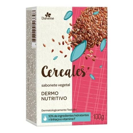 Davene Sabonete Vegetal em Barra Cremoso Cereales Dermo Nutritivo, 100g