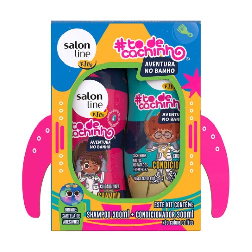 Kit Shampoo e Condicionador Salon Line Kids To de Cachinho Aventura no Banho 300ml cada