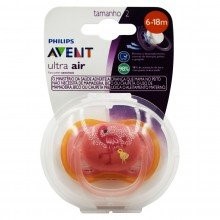 Chupeta Ultra Avent Philips Air Flamingo 6 a 18 Meses 1 Unidade