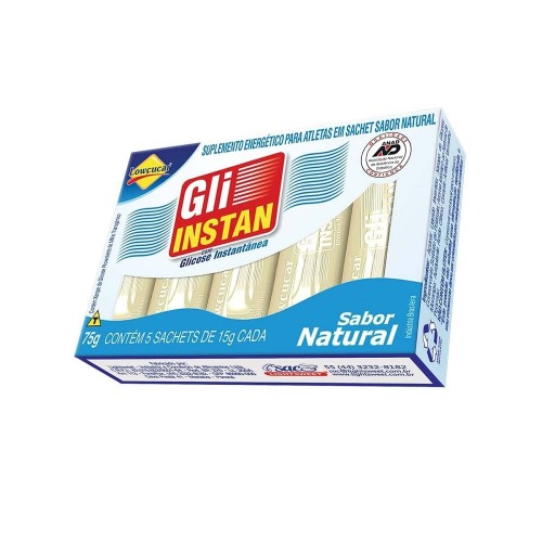 Gli-Instan Lowçucar Sabor Natural Glicose Instantanea 5x15g