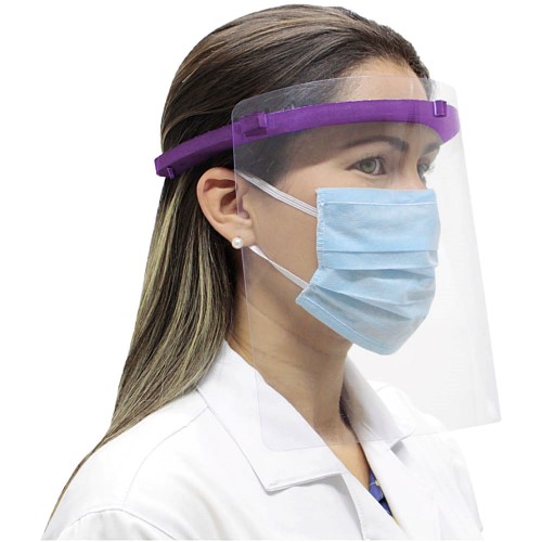 Protetor Facial Face Shield Lite Comfort Ortho Pauher - Ultra Leve - Lilás