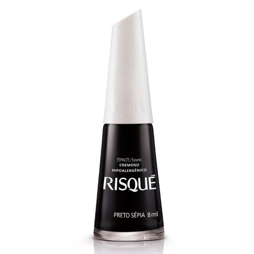 Esmalte Risqué Cremoso Preto Sepia 8ml