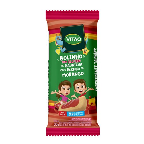 Bolinho Vitao Recheio de Morango Zero Açúcar 35g