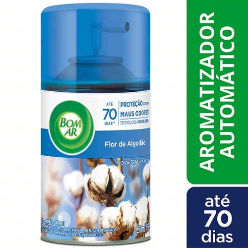 Aromatizador Bom Ar Aerosol Refil Flor de Algodão 250ml