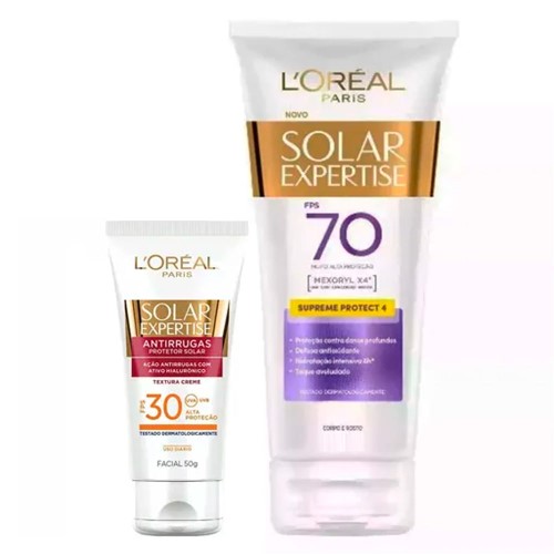 L`oréal Paris Solar Expertise Ganhe Solar Expertise Facial Antirrugas Kit - Protetor Solar Corporal + Protetor Solar Facial