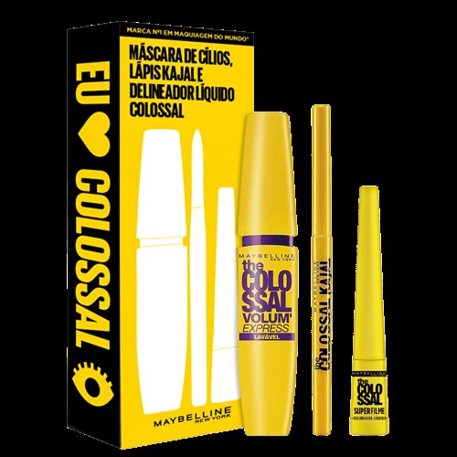 Maybelline NY Kit Colossal - Máscara de Cílios + Delineador + Lápis