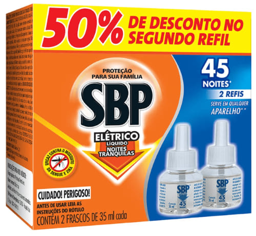 Refil para Repelente de Tomada SBP Cheiro Suave com 2 Unidades de 35ml