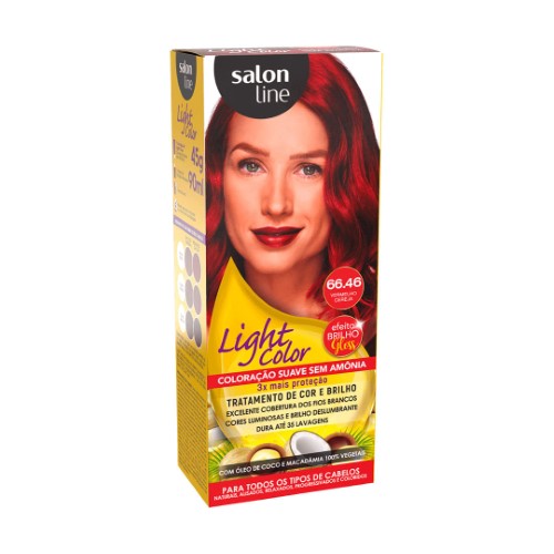 Coloração Suave Salon Line Light Color 66.46 Vermelho Cereja com 1 unidade