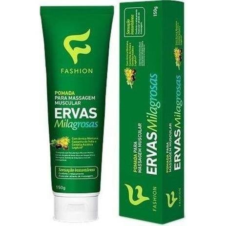 Pomada Para Massagem Muscular Ervas Milagrosas Fashion 150g