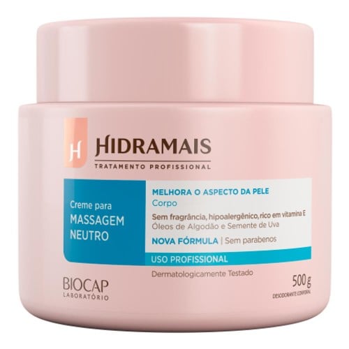 Creme para Massagem Hidramais Neutro 500g