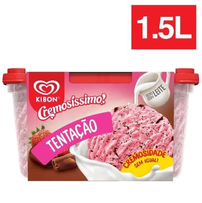 Sorvete Kibon Cremosíssimo Tentação 1,5 Litro