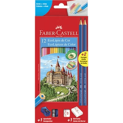 Kit Lapis De Cor 12 Cores Faber Castell