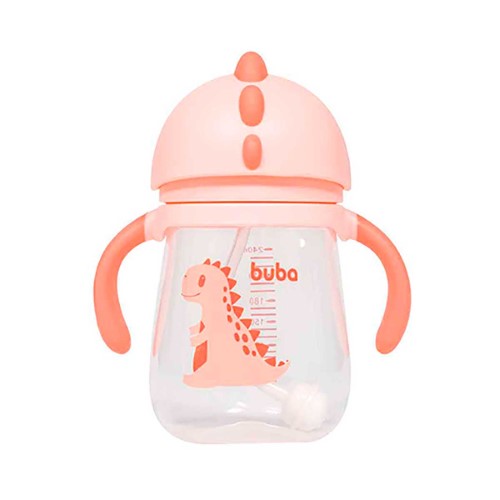 Copo com Alça Buba Baby Dino Rosa com 240ml