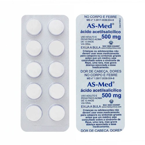 As-Med 500mg c/ 10 Comprimidos