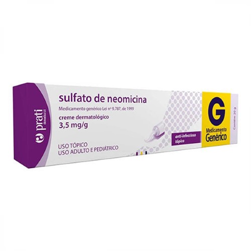 Sulfato de Neomicina 3,5mg/g Creme Dermatológico 20g Prati Genérico