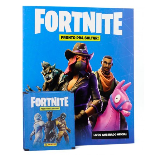 Album Fortnite Panini + 5 Envelopes Figurinhas Sortidas