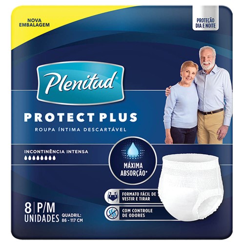 Roupa Intima Plenitud Protect Plus P/M 8 unidades