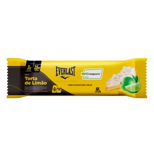 Barra de Proteína com Creatina Everlast Creapure Sabor Torta de Limão Zero Açúcar 50g