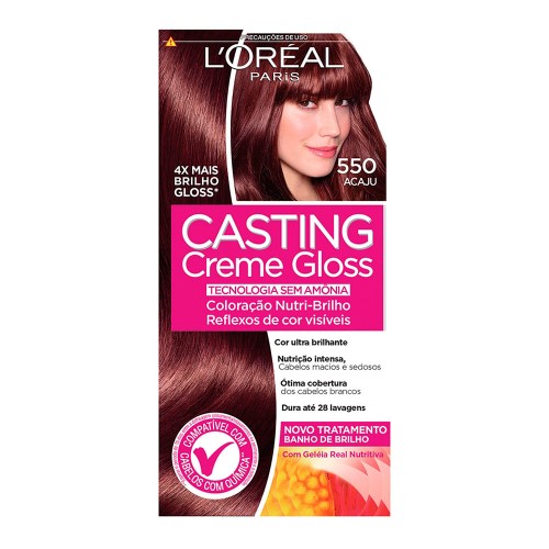 Tinta de Cabelo Casting Creme Gloss de L’Oréal Paris 550 Acaju 246g