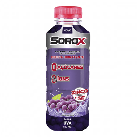 Bebida Hidratante Sorox 8 Íons Uva 550ml