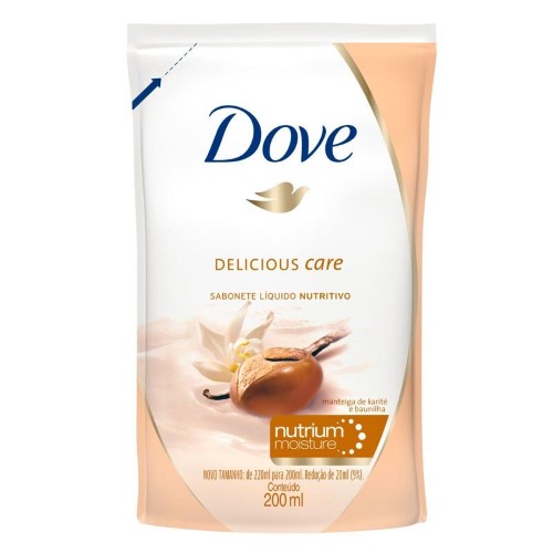 Refil Sabonete Líquido Dove Delicious Care com 200ml