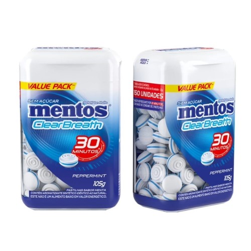 Pastilhas Mentos Clearbreath 105g