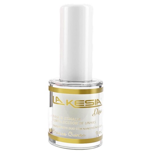 Base E Esmalte Fortalecedor de Unhas LaKesia Duo Branco Quinoa 9ml