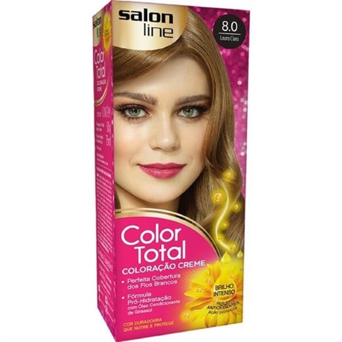 Tintura Salon Line Color Tot 8.0 Loção Claro - Salon Line Color Total