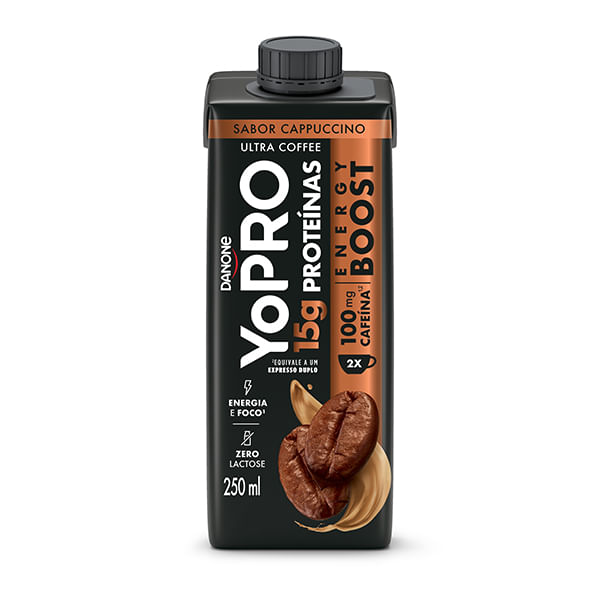 Yopro Bebida Láctea Uht Cappuccino 15g De Proteínas 250ml