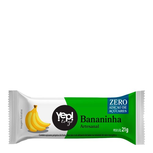 Bananinha Artesanal Yep To Go Zero Açúcar 21g