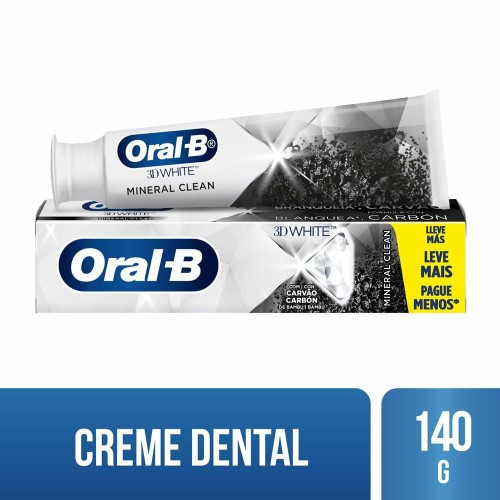 Creme Dental Oral-B Mineral Clean Com Carvão 140g