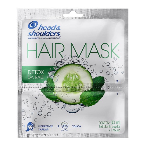 Máscara Capilar Head&Shoulders Detox da Raiz com 30ml + Touca com 1 unidade