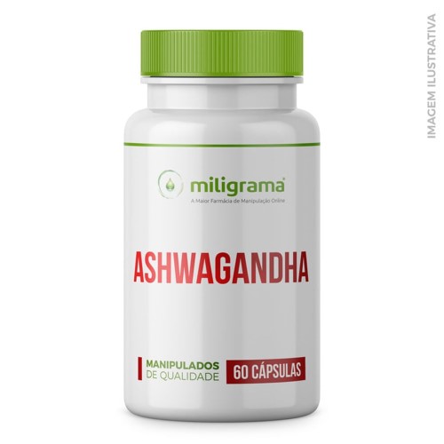 Ashwagandha 500mg 60 Cápsulas Estimulante Sexual para Homens e Mulheres