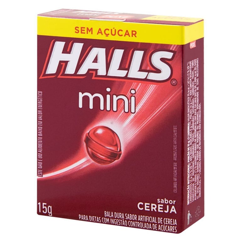 Bala Halls Mini Cereja 15g