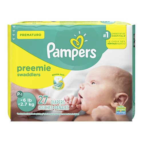 Fralda Pampers Preemie Swaddlers Prematuro 27 unidades