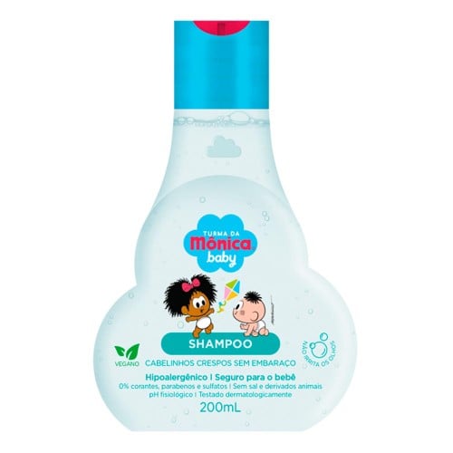 Shampoo Turma da Mônica Baby Cabelinhos Crespos sem Embaraço com 200ml