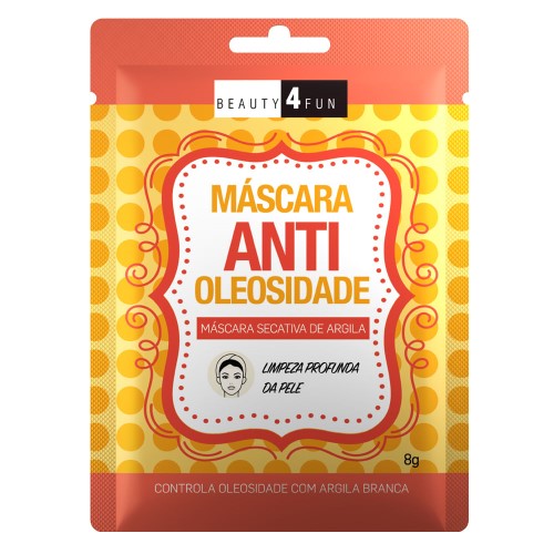 Máscara Facial Antioleosidade Beauty 4 Fun Secativa de Argila 8g