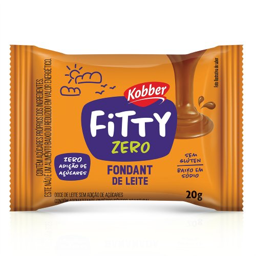 Fondant de Leite Kobber Fitty Zero Açúcar 20g