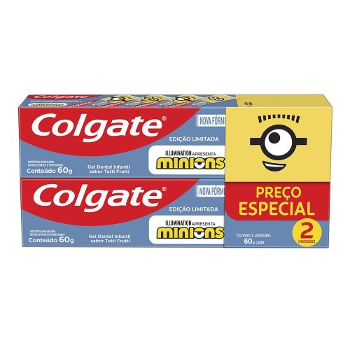 Creme Dental Colgate Kids Minions 2 Unidades 60g