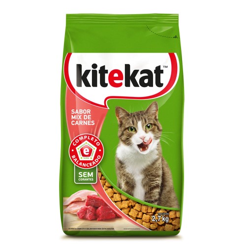 Ração para Gatos Kitekat Adultos Mix de Carne 2,7kg