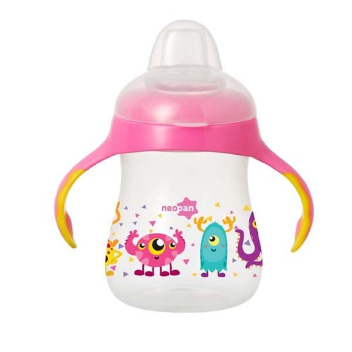 Caneca Infantil Neopan Bicolor Rosa 270ml