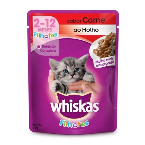 Whiskas Sache Sabor Carne para Filhotes 85g